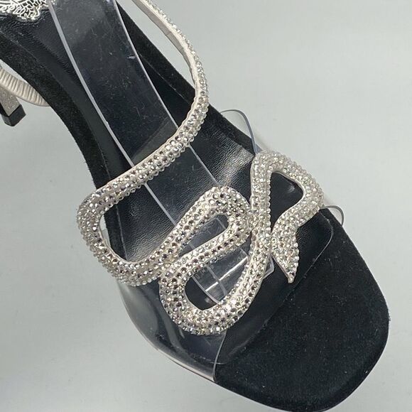 Rene Caovilla 105MM Snake Slingback Sandals size 38.5 - Picture 5 of 14